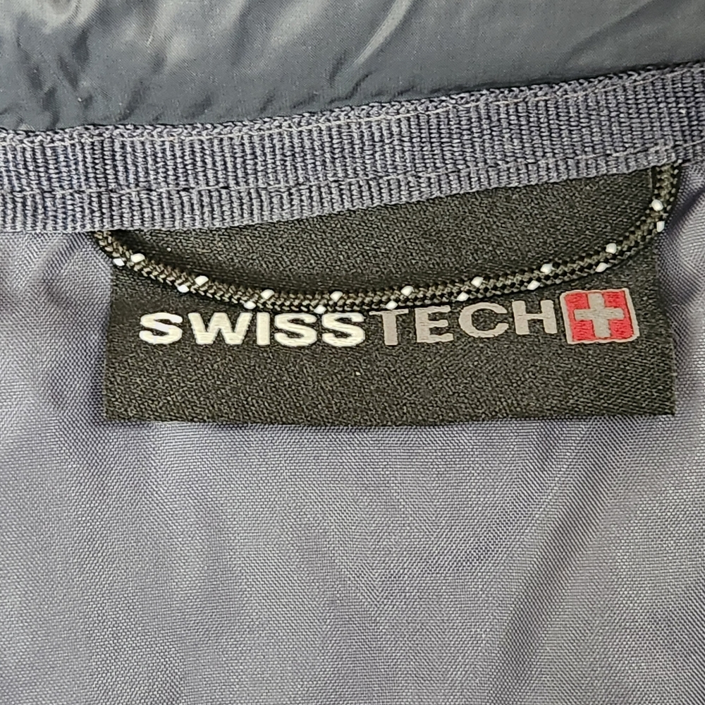 Swiss Tech Large (42-44) Lightweight Packable Quilted Puffer Jacket Solid Black - Picture 4 of 12